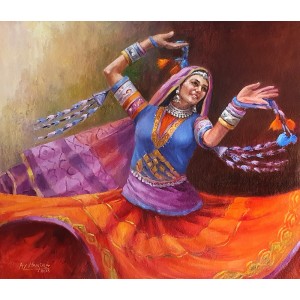 Aurangzib Hanjra, 24 x 28 Inch, Oil on Canvas, Figurative Painting, AC-AZH-011